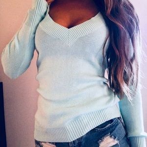 NEW WITH TAGS Express Aqua blue sweater